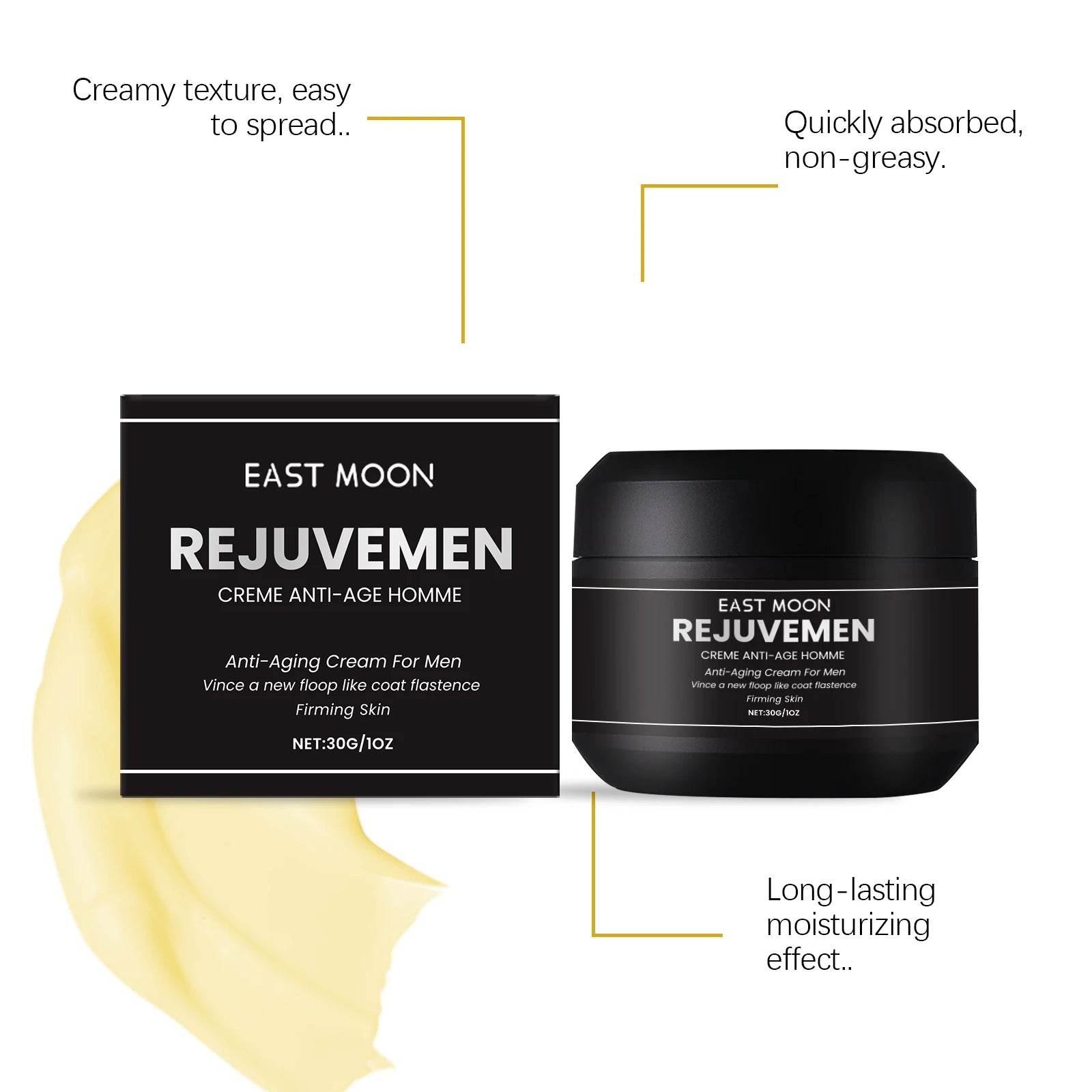 Face Cream For Men Firming Lifting Hydrating Skincare Helps Reduce Fine Lines Wrinkles Brightening Nourishing Facial Skin