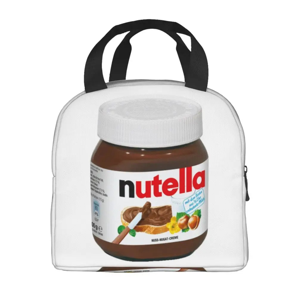 Custom Italy Nutellas Thermal Insulated Lunch Bag Women Portable Lunch Container for Outdoor Picnic Storage Food Box