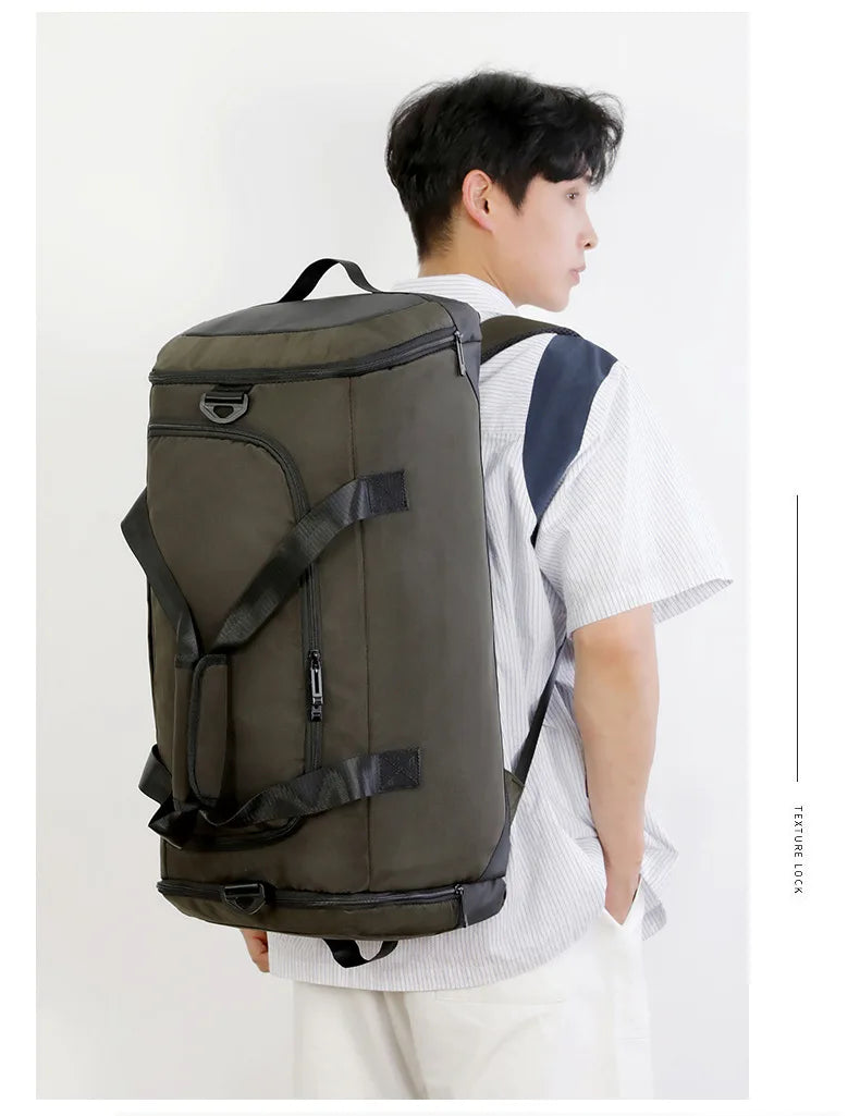 Large capacity travel bag with printed logo name boxing sports storage bag gym bag personalized pattern