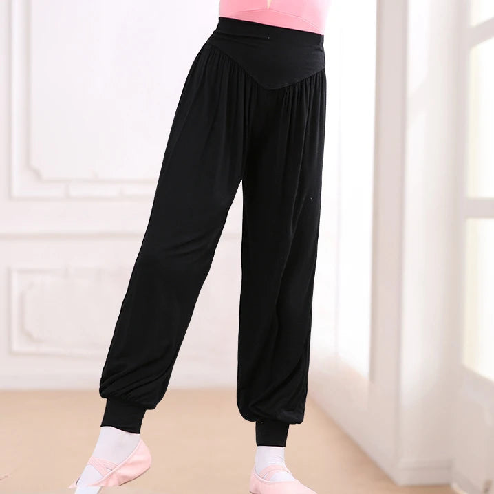 Kid Girl Dance Yoga Full Length Pants Ladies Ballet Belly Dance Trousers Loose Pant Men Women Bloomers Штаны для йоги