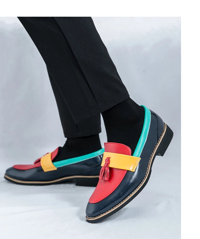 leather shoes Men's color increase thick-soled men Casual sneakers new non-slip business casual dress shoes work men's shoes