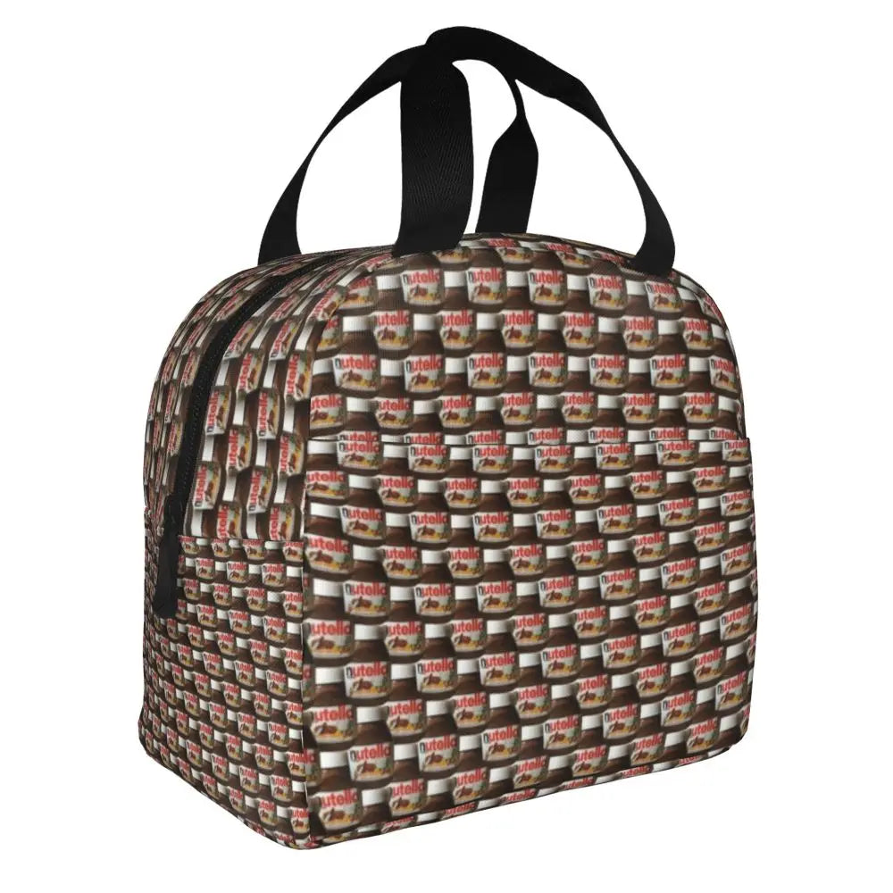 Custom Italy Nutellas Thermal Insulated Lunch Bag Women Portable Lunch Container for Outdoor Picnic Storage Food Box