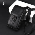 Men's Mobile Phone Waist Bag Outdoor Work Chest Bag PU Cigarette Case Key Chain Wear Belt Backpack Sport Hiking Portable Satchel