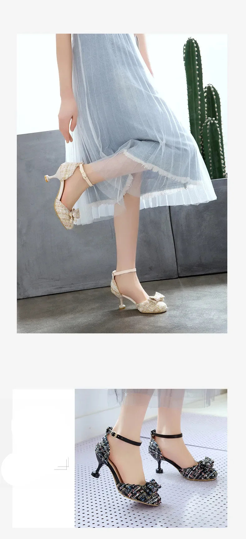 Girls High Heels Princess Shoe  Kids Thin Heel Sandals Kids Wedding Shoe
