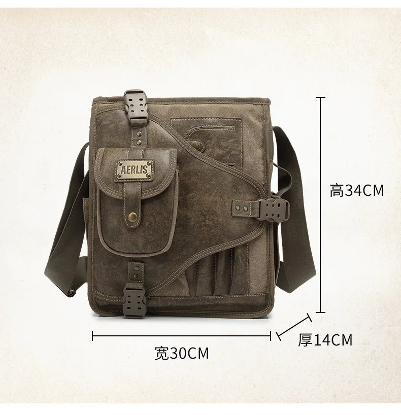 Man Messenger Shoulder Bag 2022 Canvas Business Casual Zipper Handbag Male Satchel Cross Body Bags Men bolsa crossbody bags sacs