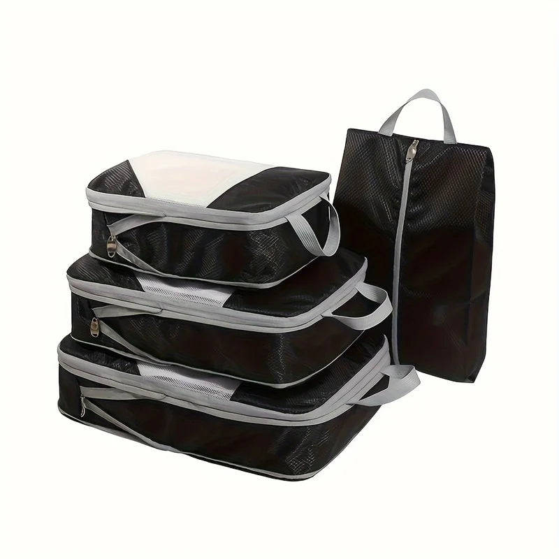 4 Pcs Travel Luggage Compression Bags, Lightweight Versatile Storage Bags, Dustproof Organizers