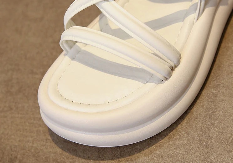 Woman Shoes Brown Sabot Platform Beach Sandals for Women Roman Style Sales Luxury Summer Sale Sandal Wholesale Shoe Asian Size