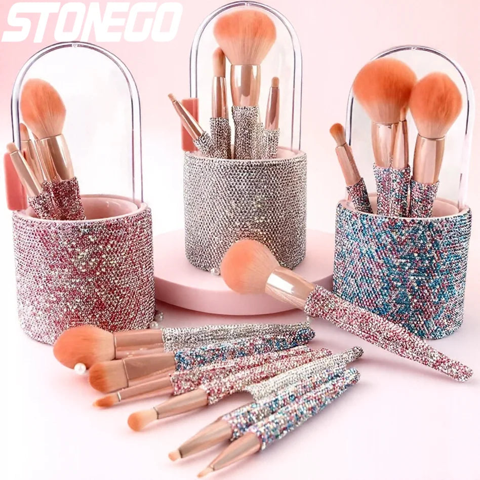 8 Piece Makeup Brush Set Synthetic Bristle Powder Concealer Eye Shadow Cosmetic Brushes Tools Kit