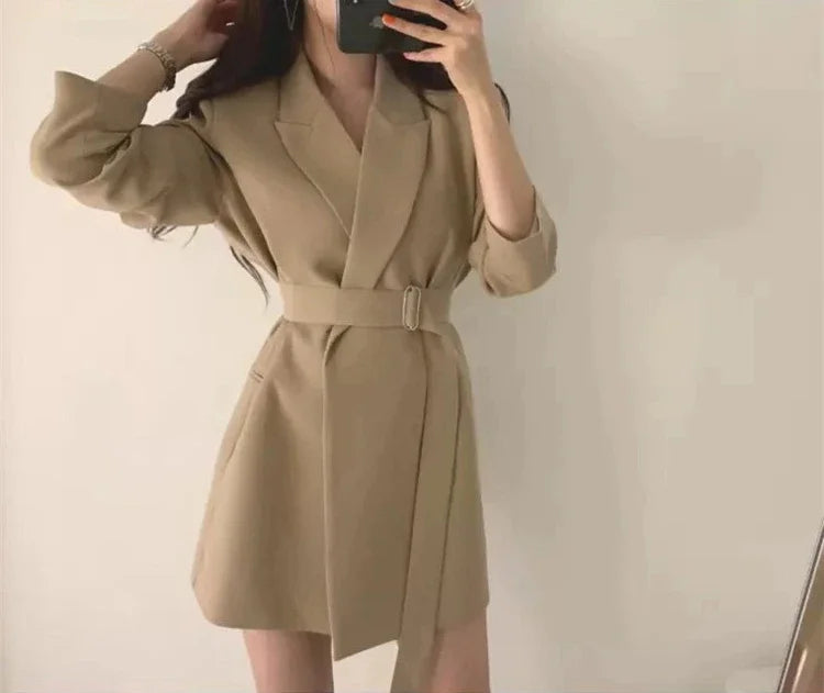 Women's Blazers New in Outer wears New in Casual Temperament High Quality Jacket Ladies Tops White Official Blazer Women
