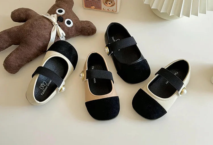 Girl Leather Shoes 2025 Autumn New Brand Girl Shoes French Princess Shoe Elegant Mary Jane Shoe Soft Sole Party Dresses for Girl