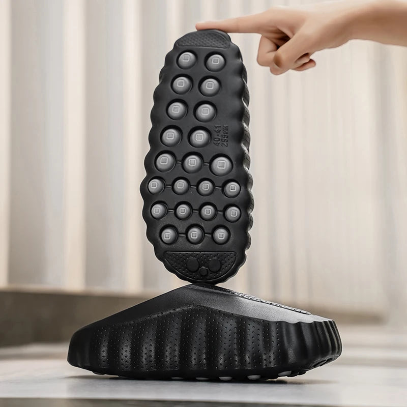 Summer Men Half Slippers Outdoor Breathable Couple Beach Shoes Platform Lightweight Soft Men Sandals Women Garden Casual Shoes