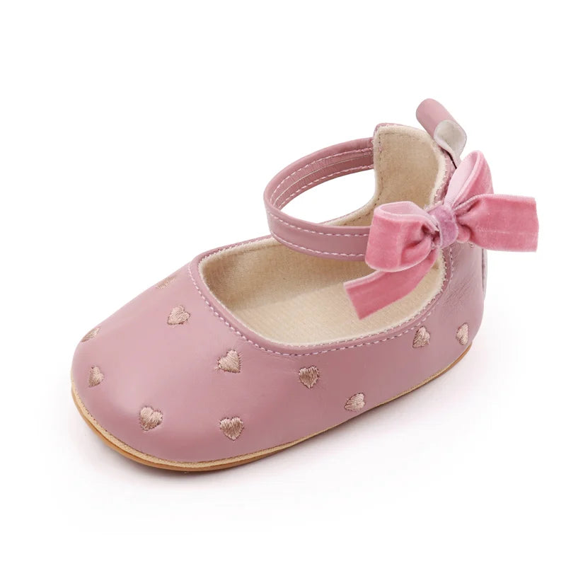 Baby Girl Shoes Cute Bowknot High Quality PU and TPR Sole Anti-slip Toddler Newborn 0-9-18 Months Prewalking Sandal 2024 BJZ3212