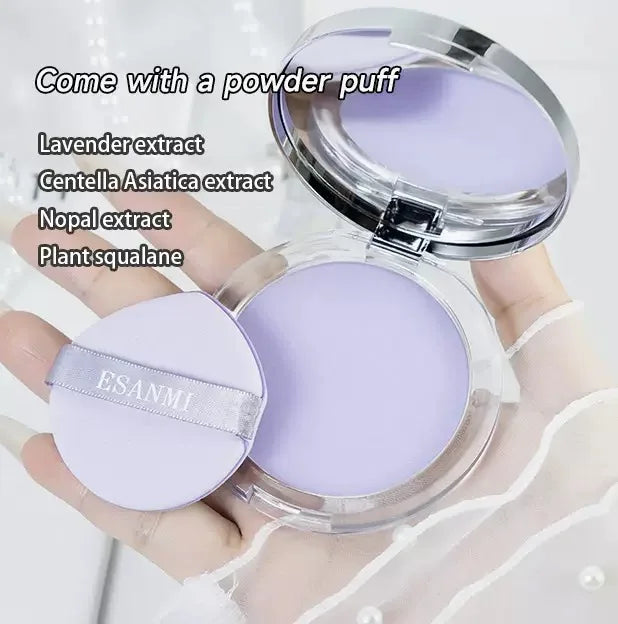 1PC Violet Cream To Powder Skin-friendly Skin Natural Face Long Lasting Oil-controlling Contouring Powder Cosmetics