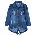 Girls Denim Jacket,Sequin Vintage Jeans Coats,Girls Jean Coat,Toddler Casual Windbreaker Cowboy Outerwear for Spring Autumn