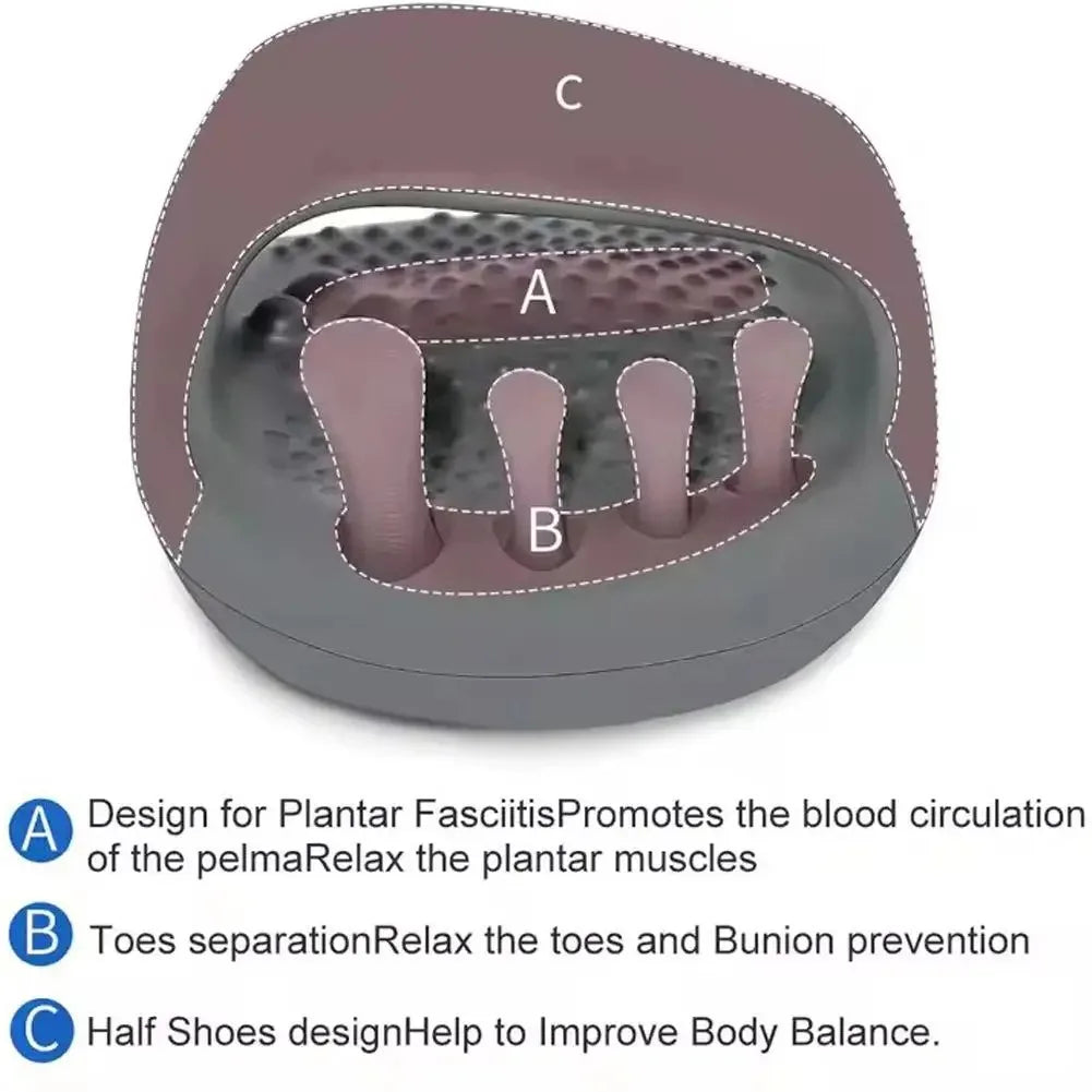 Women's Arch Support Massage Slippers Thick Soled Slide Sandals Shaking Slimming Shoes Postpartum Leg Massage Foot Relief