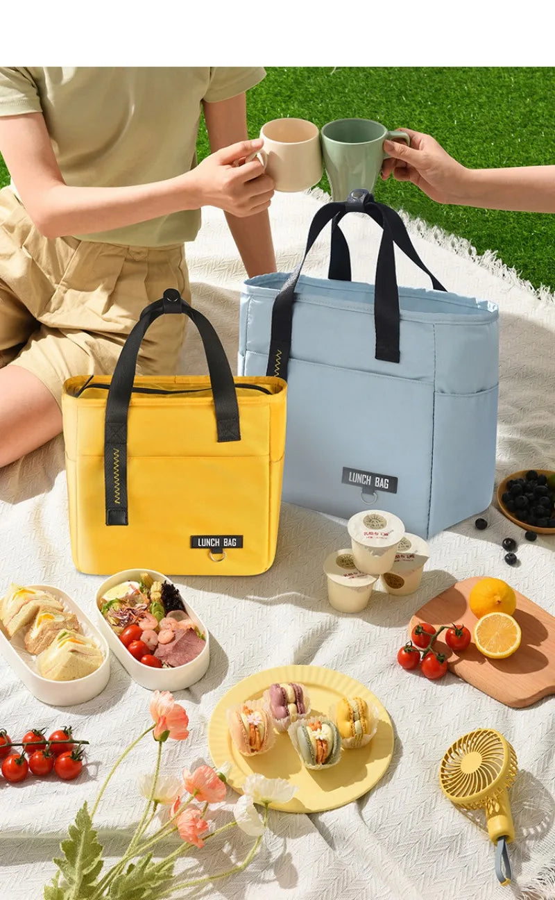 Insulated Lunch Bag for Women Men Kids, Portable Thermal Lunch Tote Bag, Reusable Lunch Box Bag for Work School Picnic Outdoor
