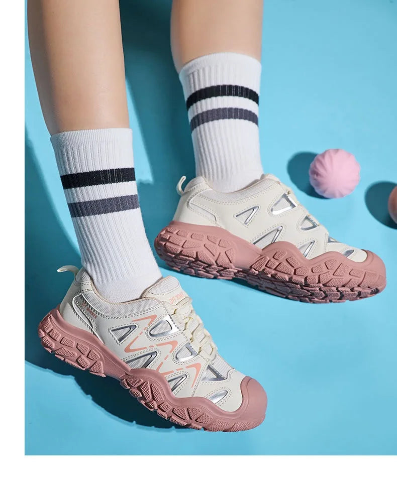 Women's safety shoes with steel toe caps, anti smashing and anti puncture rotating buttons, no tie up, hot selling shoes