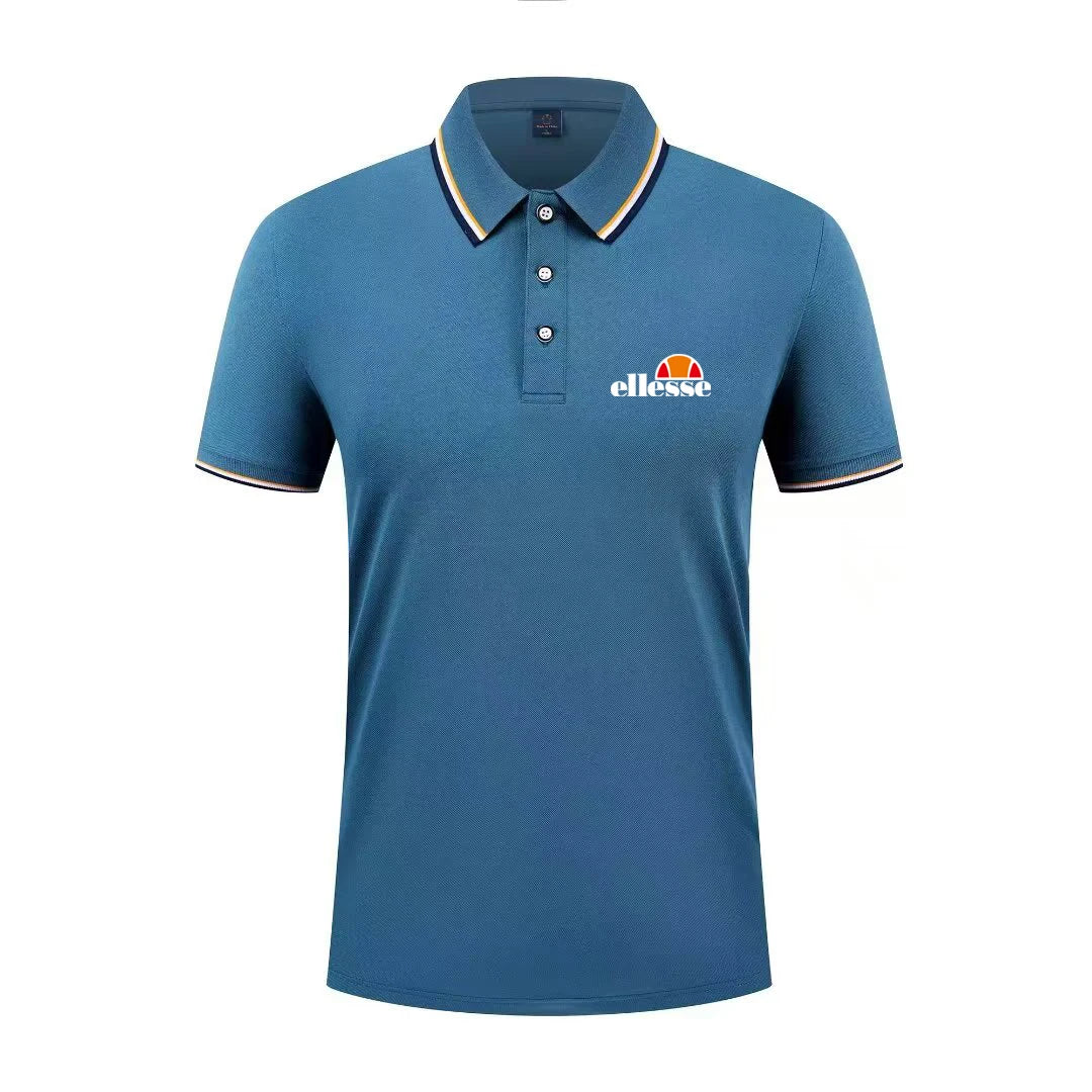 Golf men's collar knitted polo shirt, business casual men's short sleeved summer new clothing