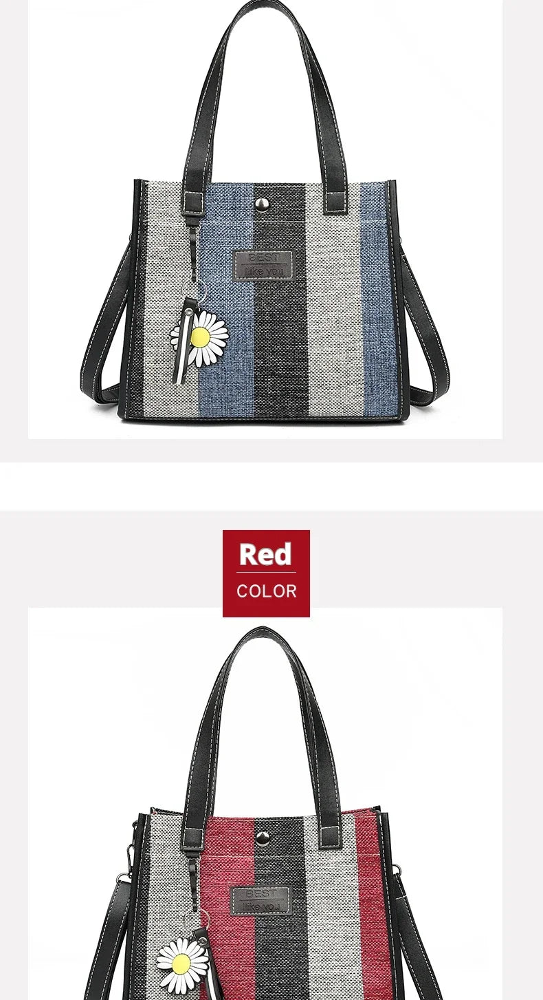 Fashion Messenger Bags For Women Shoulder Ladies Designer Handbag Solid Large Capacity Casual Canvas Shoulder Female Bag