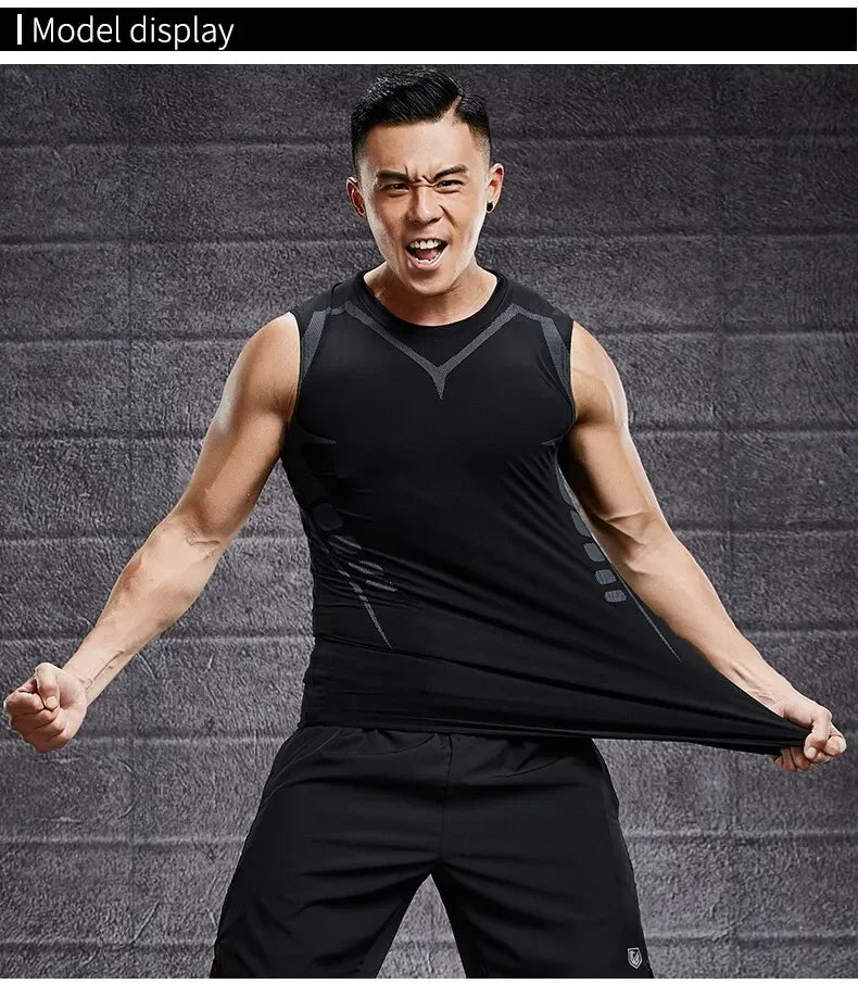 Men's Workout Compression Set Y2K Spider Printed Gym Vest Breathable Running Shorts Quick Dry Sports Rash Guard Sportwear Set