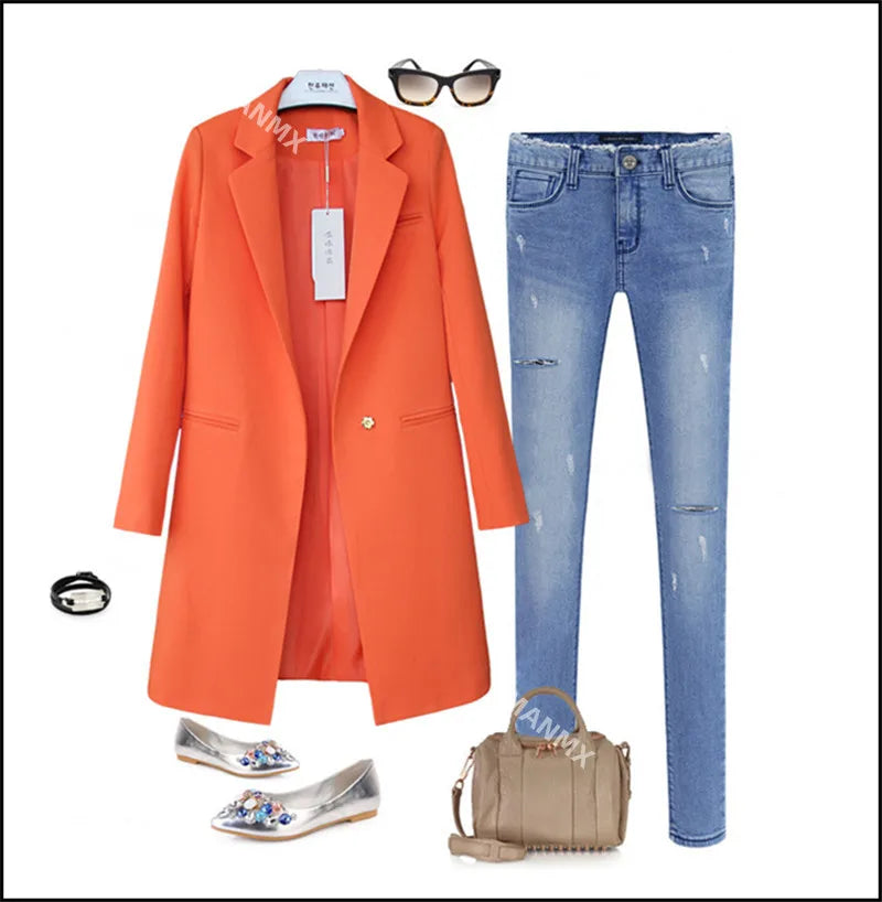 2023 New Spring Autumn Blazers Women Small Suit Long Sleeve Jacket Casual Tops Female Slim Wild Blazers Windbreaker Coat S-3XL