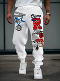 The new men's trousers for Spring and Autumn 2025 are casual fashionable soft comfortable and simple with 3D pattern prints
