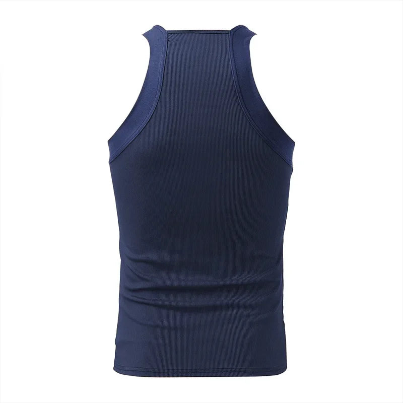 Summer Men's New Solid Color Fashion Sleeveless Shapewear Europe and America Men Sexy Tight Elastic Vest S-4XL