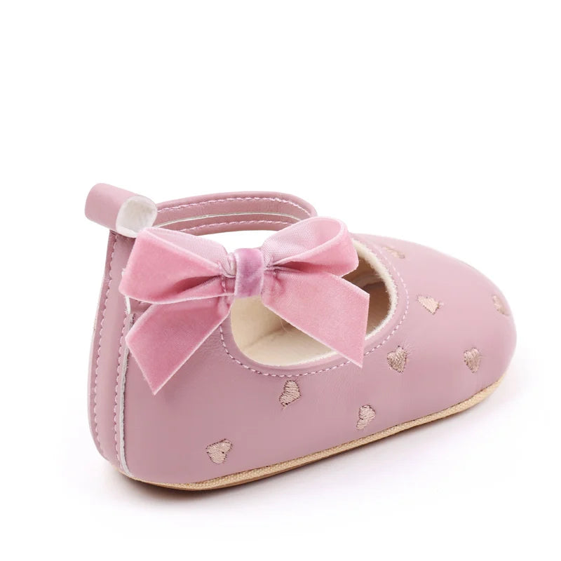 Baby Girl Shoes Cute Bowknot High Quality PU and TPR Sole Anti-slip Toddler Newborn 0-9-18 Months Prewalking Sandal 2024 BJZ3212