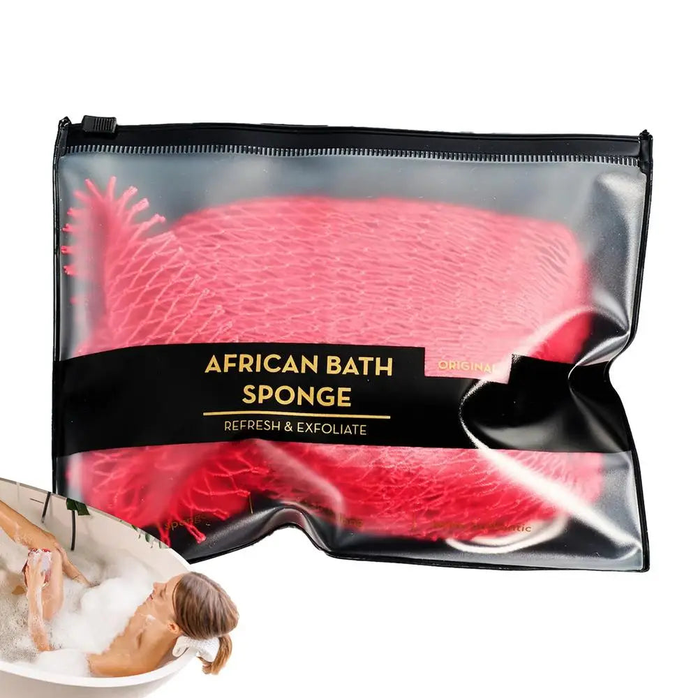 Bath Sponges For Shower Colorful Net Sponge Body Exfoliator Reusable Bath Sponge Washcloth African Scrubbing Long Net Rag Shower