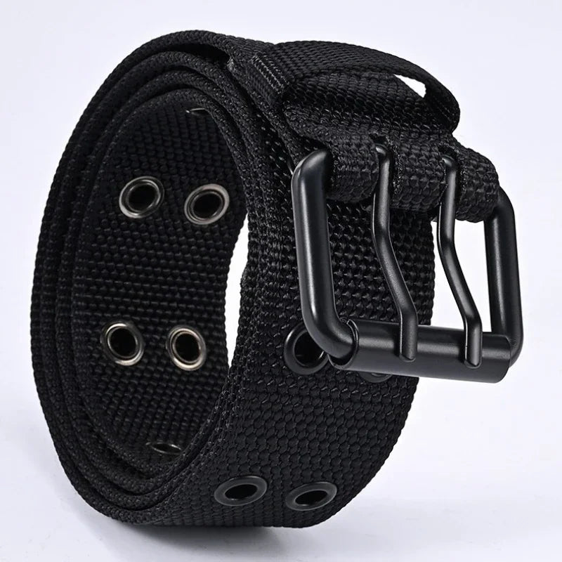 New Men Breathable Nylon Fabric Belt outdoor sport Belt Pin Buckle Trousers Jeans Belt