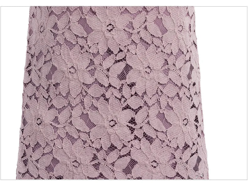 2026 New Women's Pink Skirt, Summer Lace Elegant Office Skirts Pencil Bandage Skirt for Women Skirts Knee-length High Waist