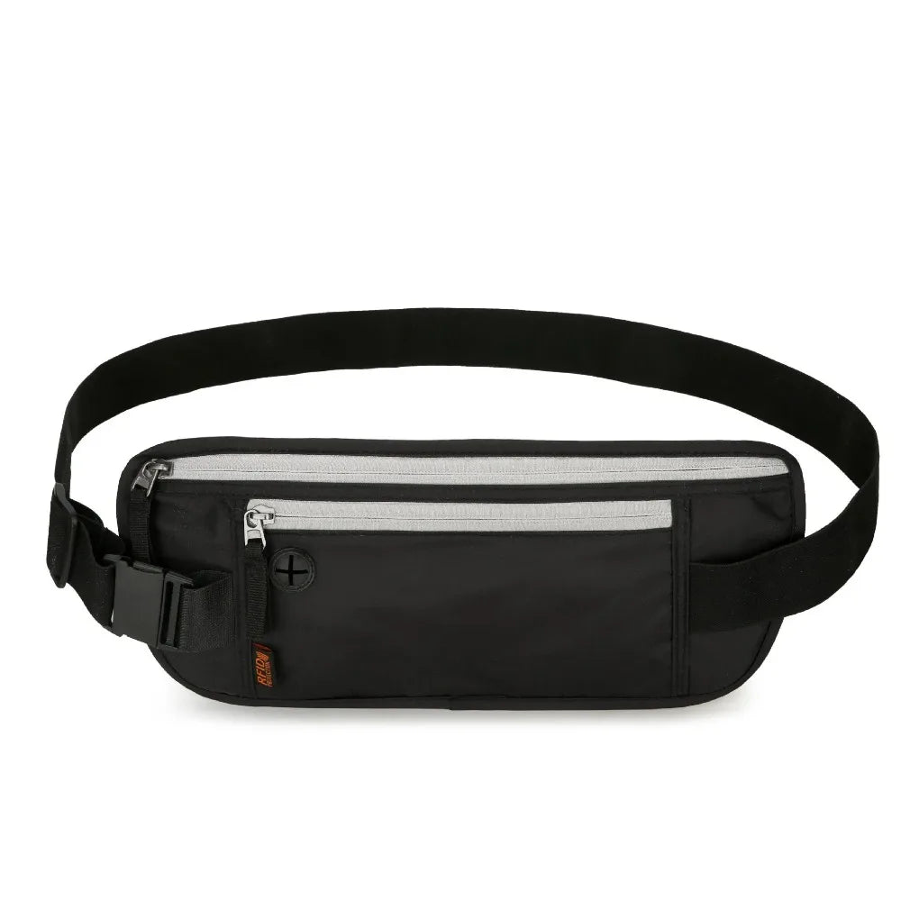 RFID Blocking Waterproof Sport Travel Phone Money Belt Bag Fanny Packs Men Women Hidden Wallet Passport Holder Bag Big Capacity