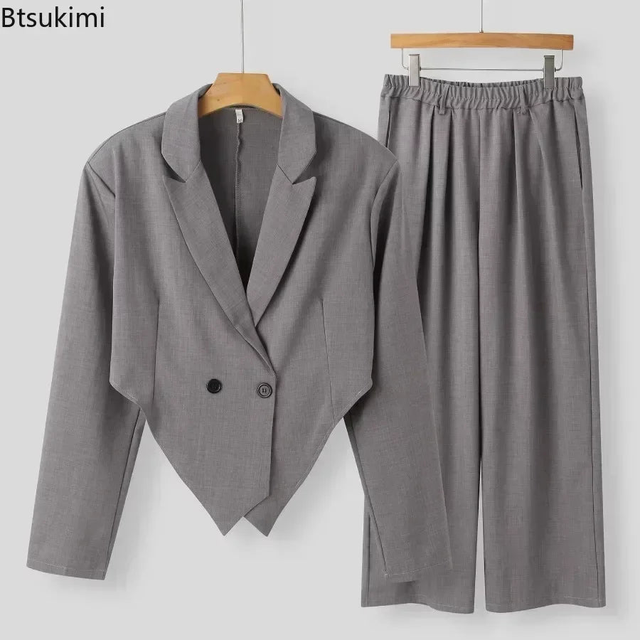 New Men's Vintage Lapel Suit Jackets and Trousers Sets Two Piece Luxury Club Party Wear Men's Outfits Fashion 2 Piece Pants Sets