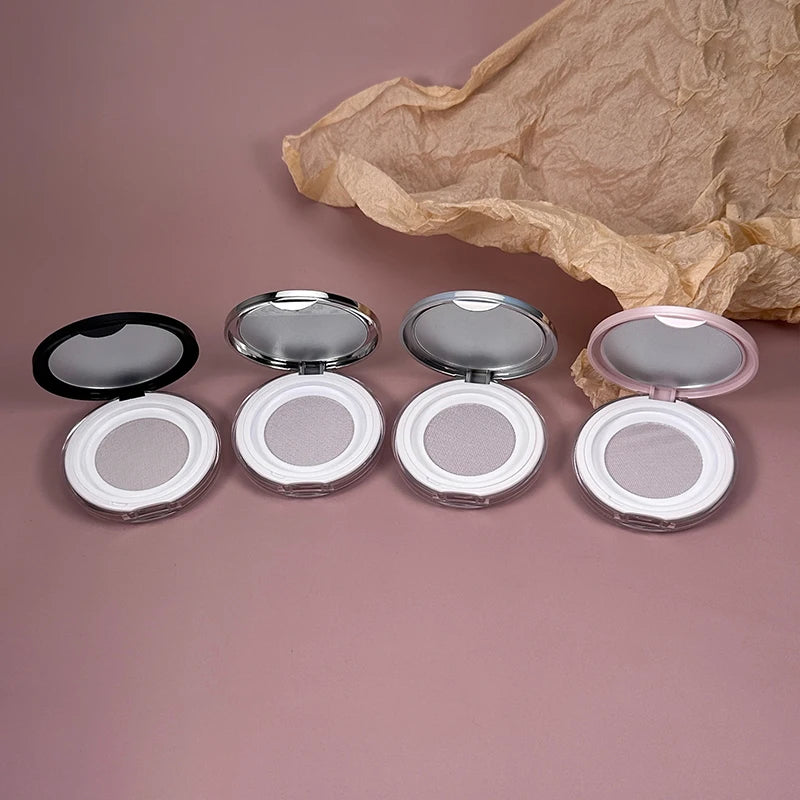 5g Portable Ultra-thin Plastic Powder Box Loose Pot Travel Makeup Jar Sifter Container With Mirror