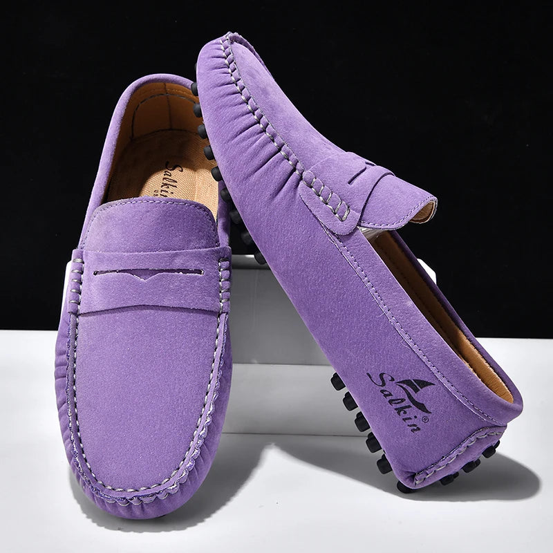 High Quality Women Shoes Lightweight Leather Moccasins Handmade Comforty Fashion Sneakers Mom nurse Flats Soft Walking 2025 New