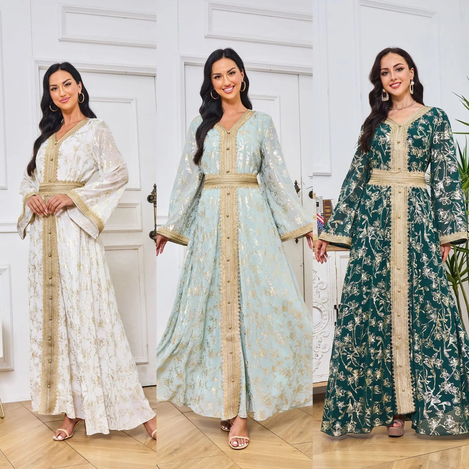 Summer Elegant Print Dress for Women Muslim Abaya Long Dress Dubai Party Evening Dress Islamic Turkey Kaftan Femme Vestidos Robe
