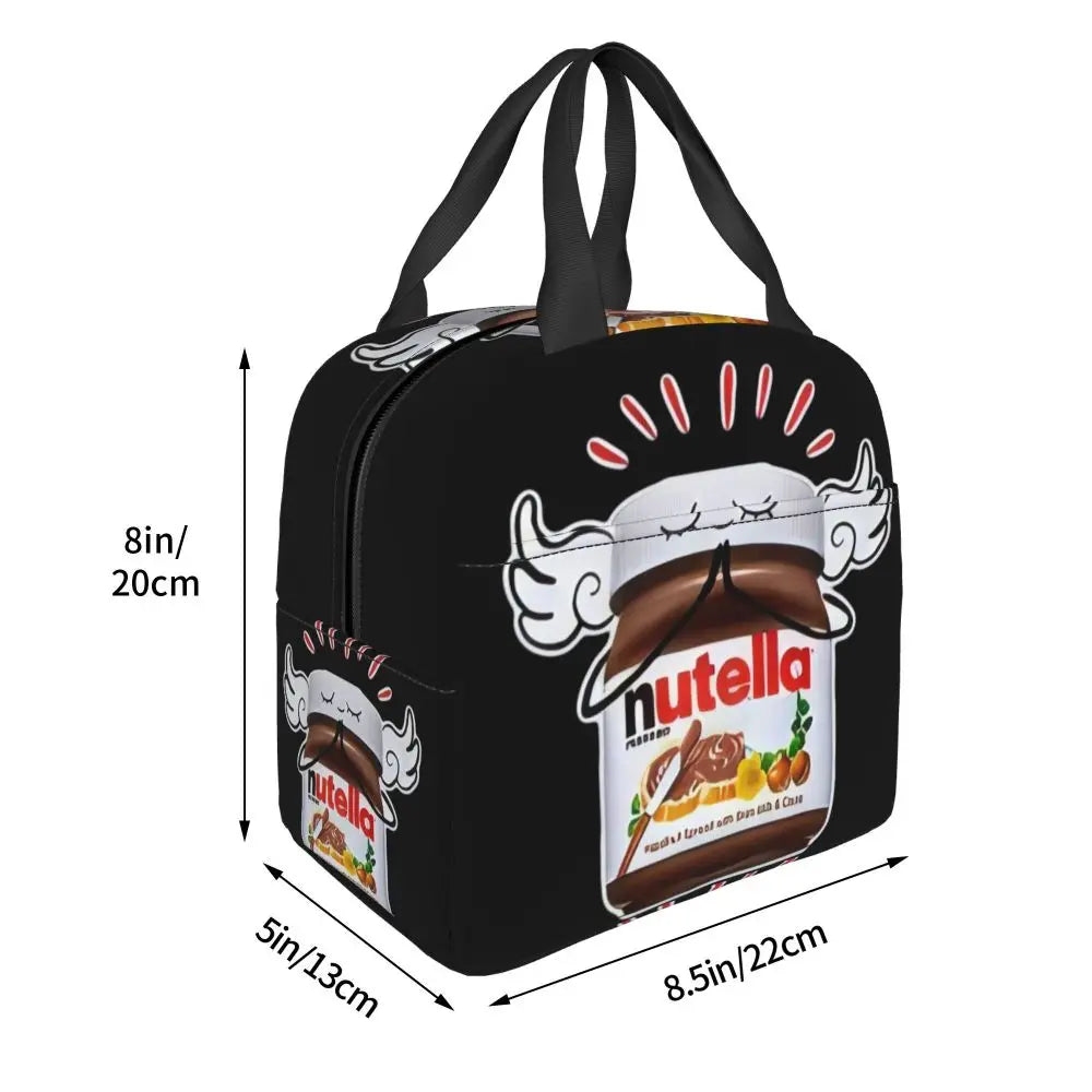 Custom Italy Nutellas Thermal Insulated Lunch Bag Women Portable Lunch Container for Outdoor Picnic Storage Food Box
