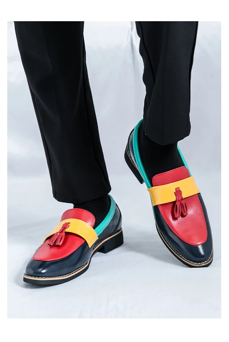 leather shoes Men's color increase thick-soled men Casual sneakers new non-slip business casual dress shoes work men's shoes