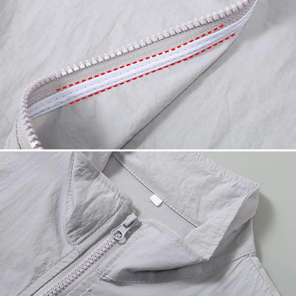 Men Outdoor Jacket Sunscreen Coat Camping Fishing Summer Sports Jacket Breathable Sun Clothing Sunshade Jacket