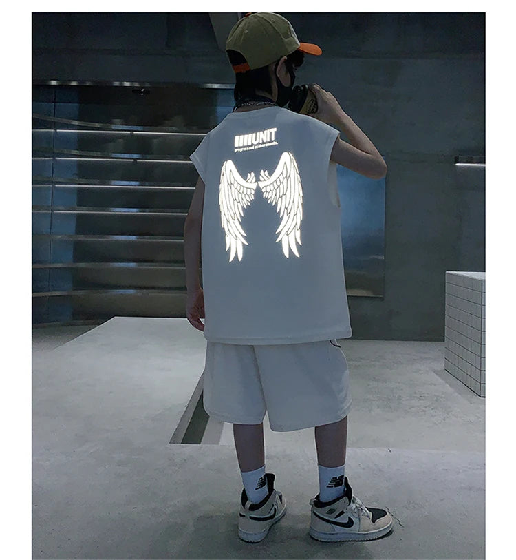 Teenage Summer Tracksuit for Boy with Shorts Tshirt 2 Piece Top and Bottom Clothes Set Kids Child Casual Cotton Outfit Suit Wear