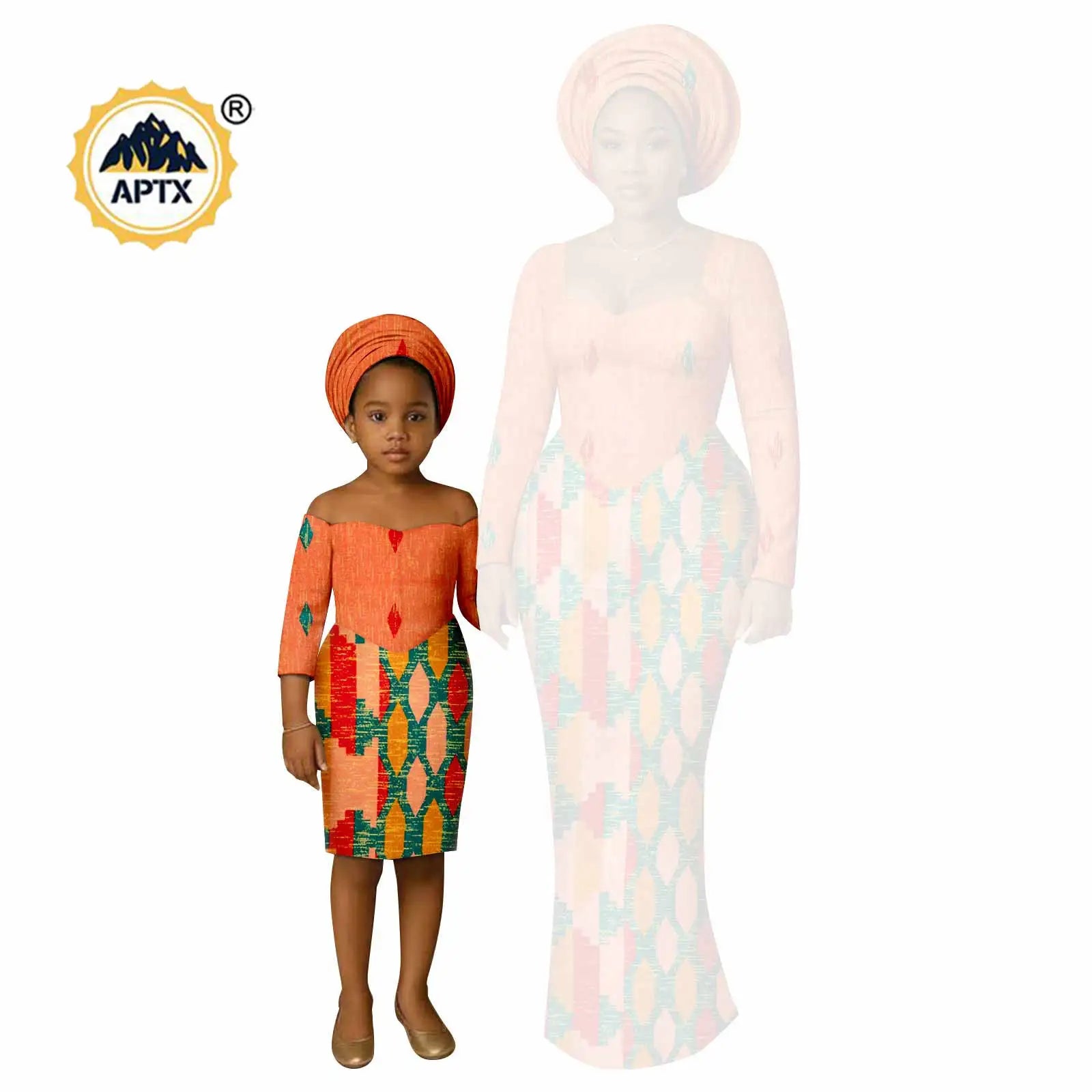 African Print Long Dresses for Women Family Outfits Dashiki Couple Clothes Mom and Daughter Dresses Ankara Outwear 25F029