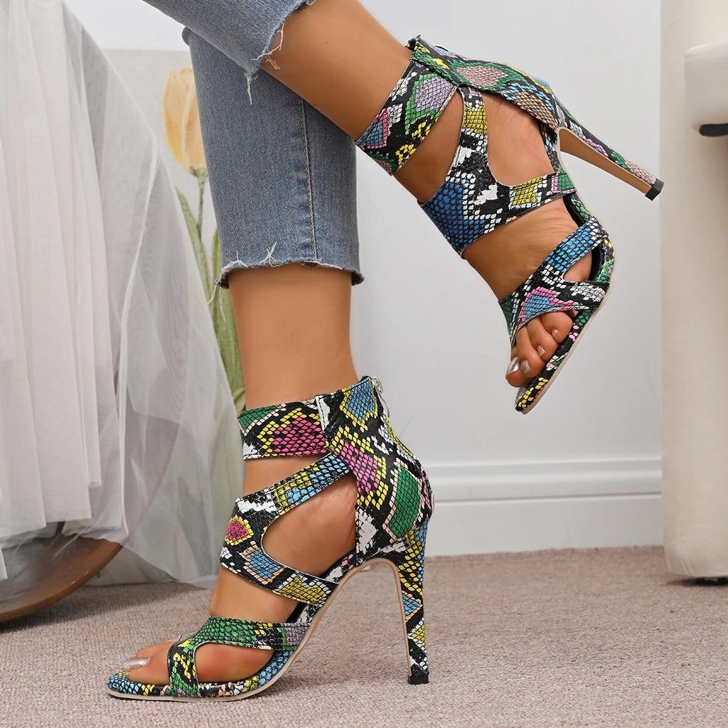 Women High Heels Sandals 2025 New Summer Stilettos Ankle Buckle Strap Sandals Ladies Casual Pumps Sexy Wedding Shoes Bride