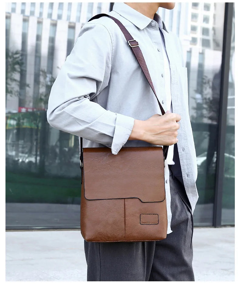 Newest Man Messenger Bag Men Pu Leather Shoulder Bags Business Crossbody Casual Bag Vintage Handbag Free Shipping