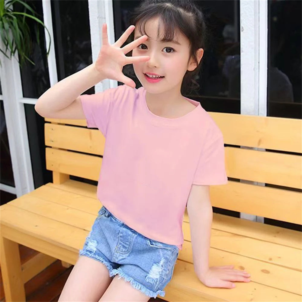 Kids Summer Boy Girl Round Neck T-shirt+Shorts Short-sleeved Toddler 3-12Y black Casual Sports Set Fashion Letter brand print