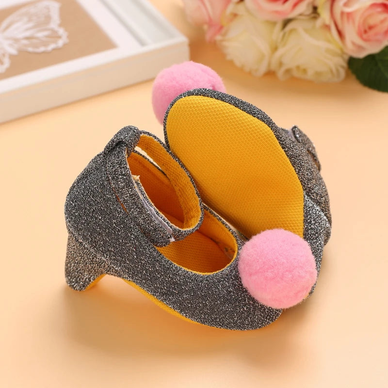 2026 New Infant Newborn Baby Girl High Heels Shoes Princess Bow First Birthday Party Shoes Photo Props Shoes 10CM / 10.5CM