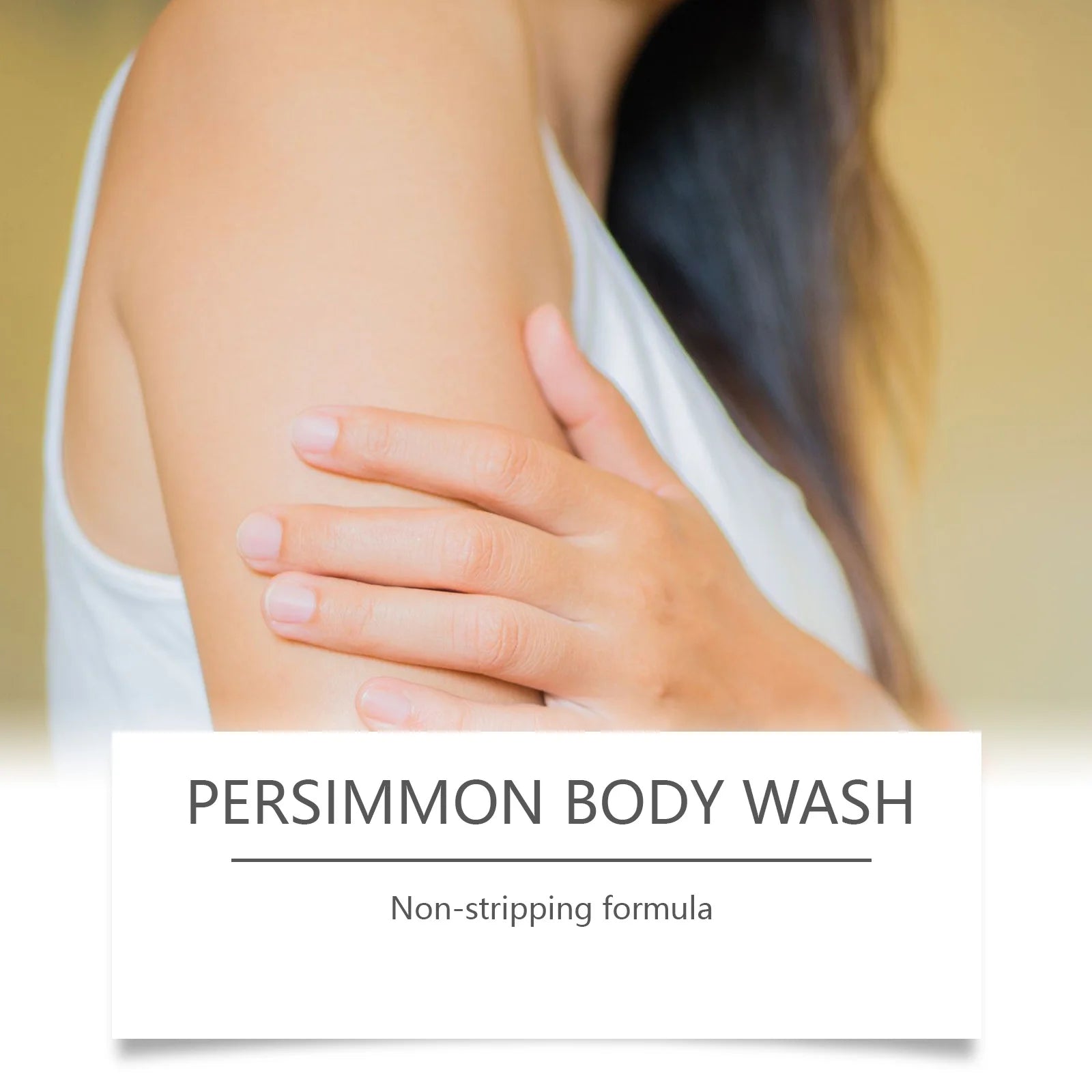 Persimmon Body Wash Deep Cleaning Skin Oil Control Exfoliating Eliminating Odor Remover Dirt Lasting Fragrance Shower Gel 100ml