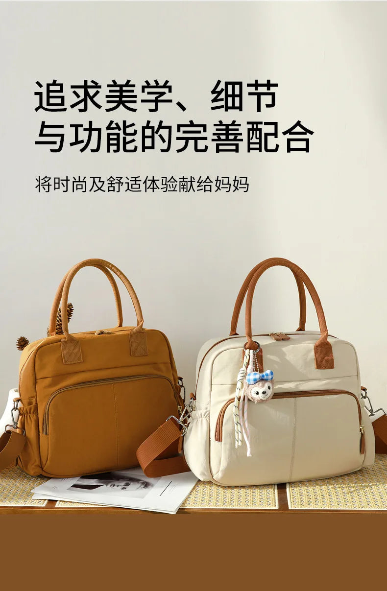 Women's Single Shoulder Bag Diaper Bags Casual Travel Nylon Crossbody Bag Lightweight Waterproof Large Capacity Shopping Handbag