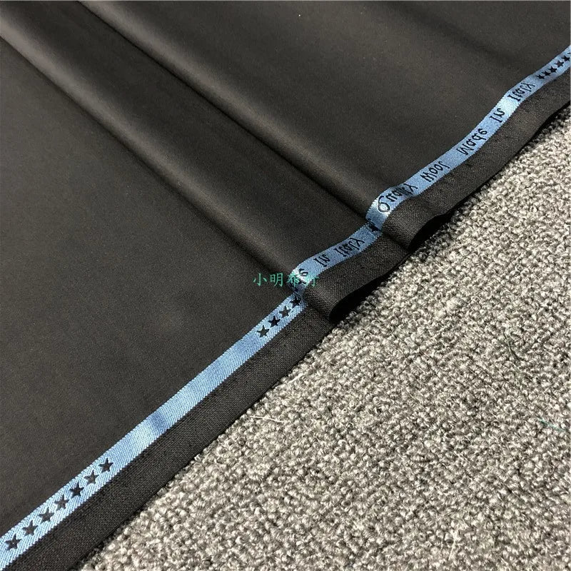 80% Suit Fabric Worsted Wool Suit Pants High Quality Men's Fabrics Classic Navy Blue Gray Black Atiku Fabric for Men By Meter