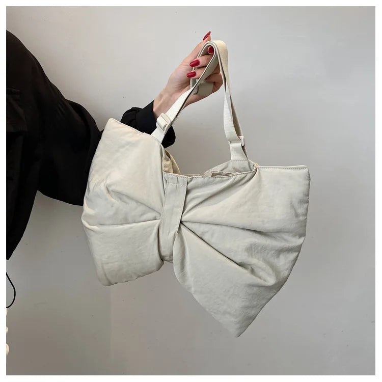 Soft Nylon Women's Portable Shoulder Bag Large Capacity Female Commute Crossbody Bags Simple Design Ladies Tote Purse Handbags