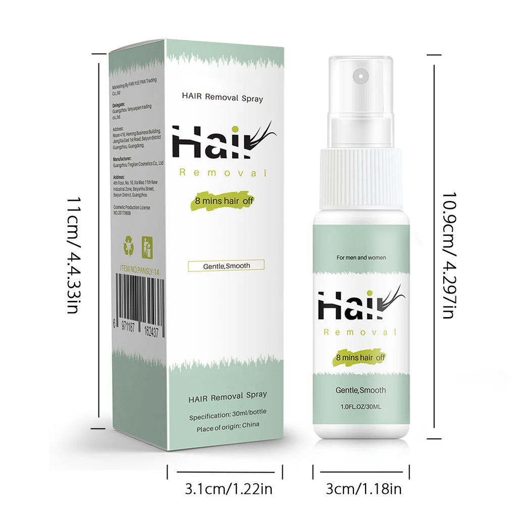 100ML Hair Removal Spray Intimate/Private Pubic And Bikini Area Painless Depilatory Inhibits Hair Growth Skin Silky Smooth